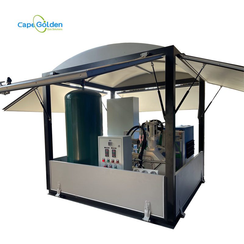 Sistem Pengisian Silinder Oksigen Pabrik Oksigen Medis Wadah 15cbm / Jam