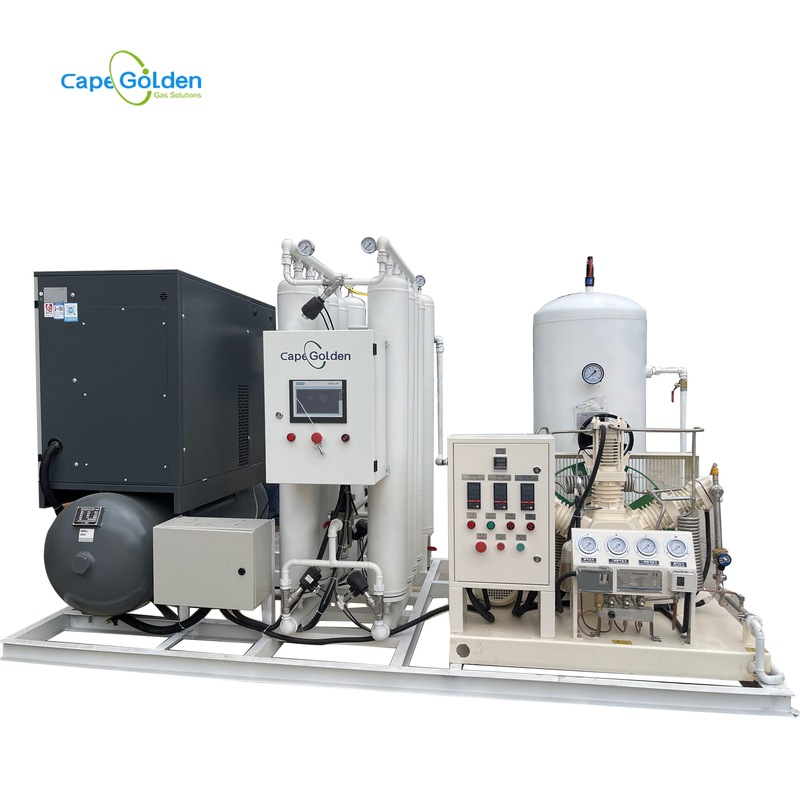 90 ~ 99% Peralatan Pembangkit Gas Oksigen Medis Pabrik Isi Ulang Tabung Oksigen Dengan Stasiun Pengisian Silinder