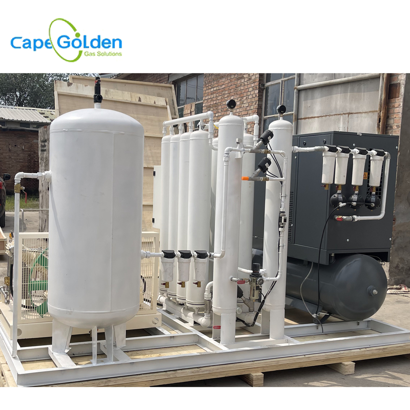 90~99% Sistem Pengisian Silinder Oksigen Pabrik Produksi Gas Oksigen 200bar