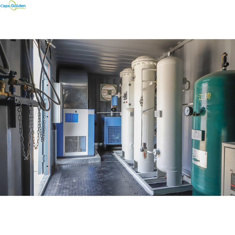 93% ~ 99% Generator Oksigen Kontainer, Pabrik Oksigen Seluler Untuk Silinder