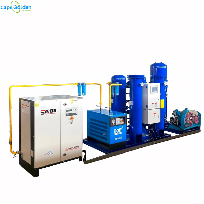 Penyimpanan Makanan Generator Gas Nitrogen Seluler Pabrik Gas Nitrogen PSA Kompak